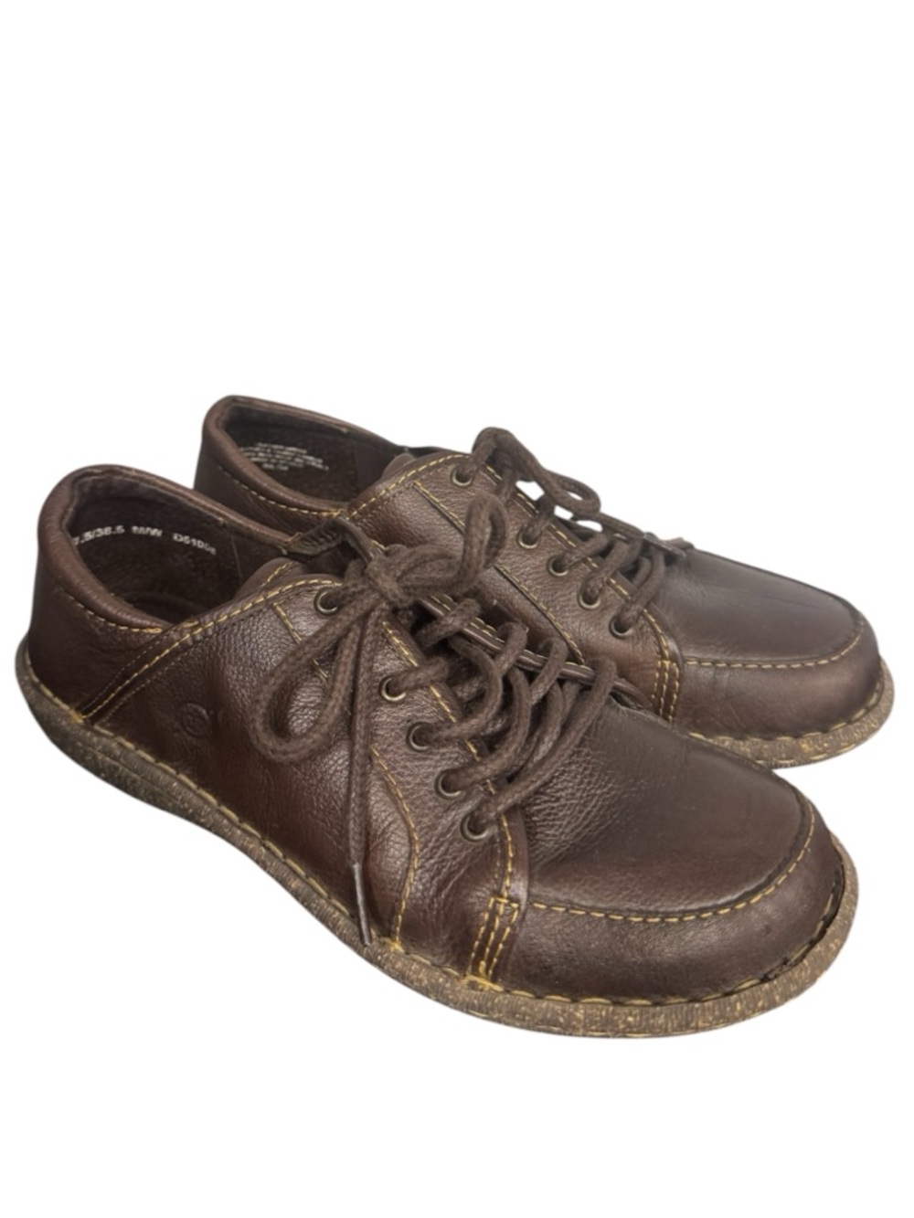 Børn Ravine Women's Brown Leather Oxford Lace-Up Comfort  7.5 Acedemia retro